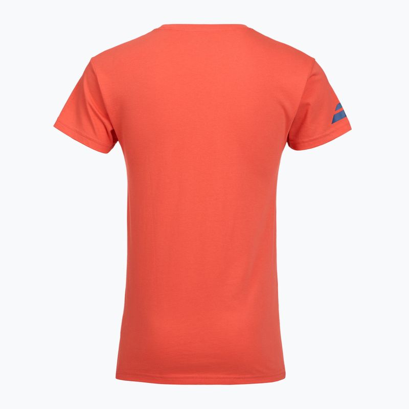 Maglietta Babolat Exercise Big Flag da uomo, colore corallo caldo 2