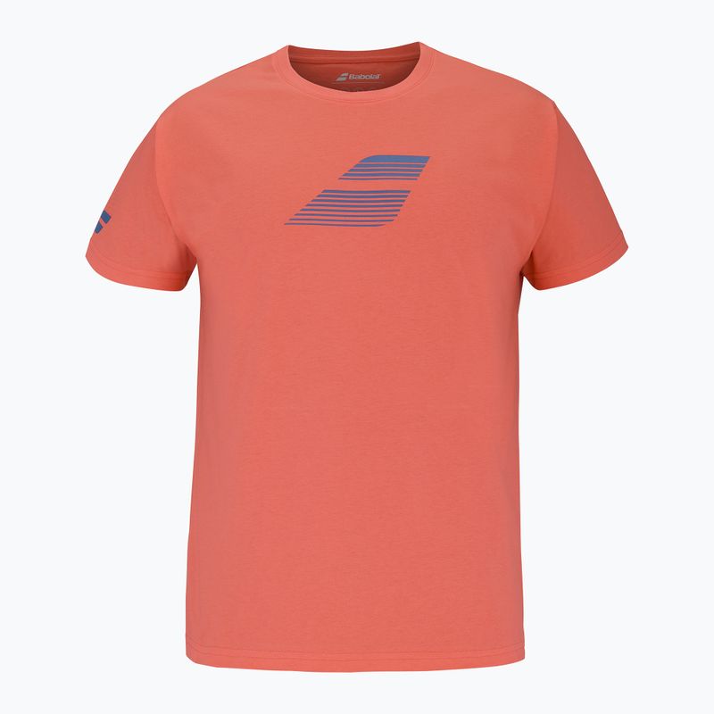 Maglietta Babolat Exercise Big Flag da uomo, colore corallo caldo