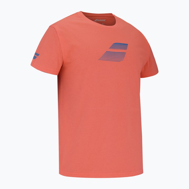 Maglietta Babolat Exercise Big Flag da uomo, colore corallo caldo 2