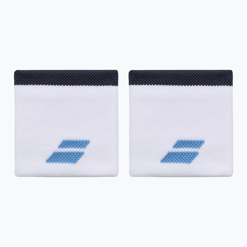 Polsino con logo Babolat 2 pezzi bianco/blu drive