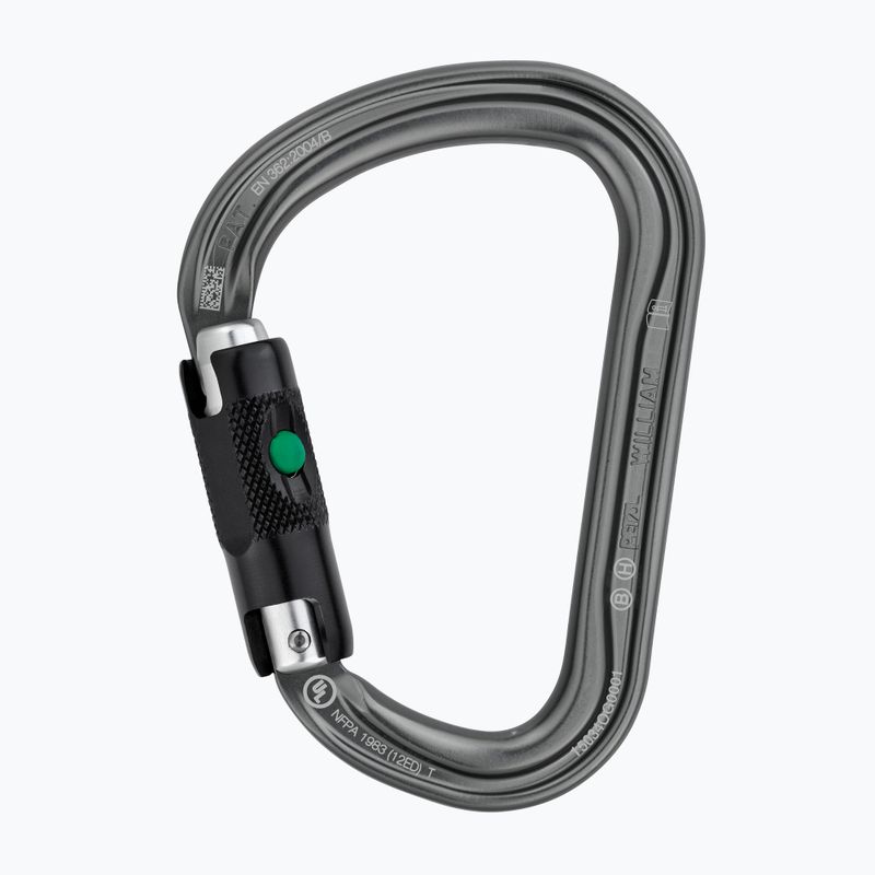 Moschettone da arrampicata Petzl William Ball-Lock grafite