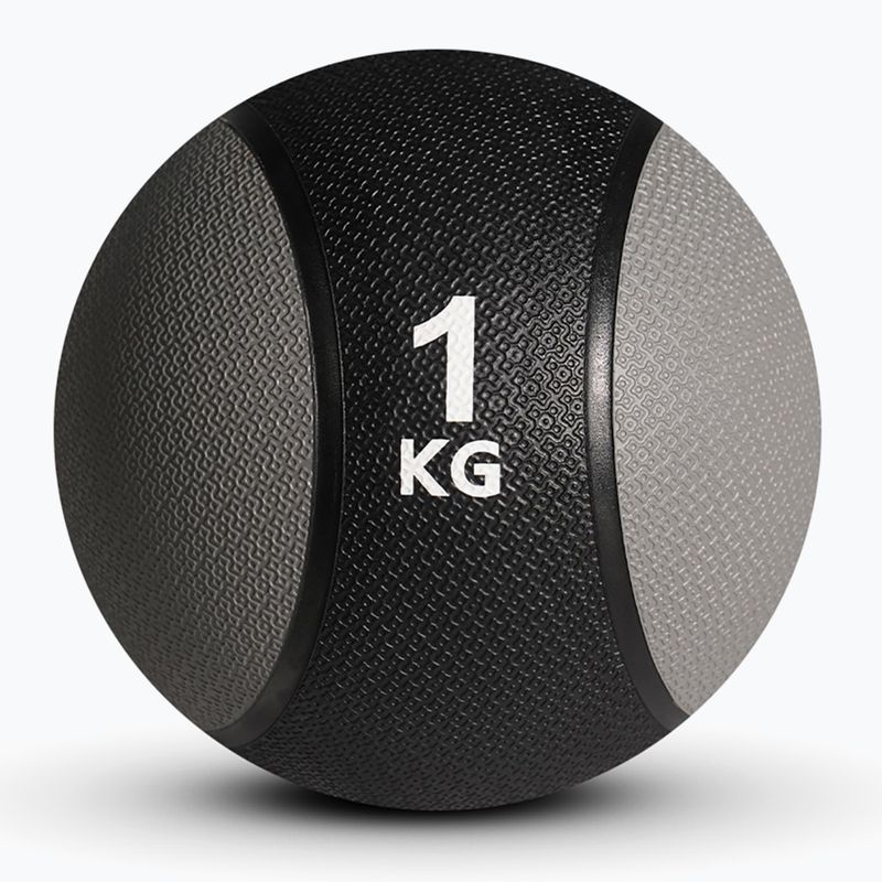 Palla medica Sveltus in gomma da 1 kg grigio/nero 2