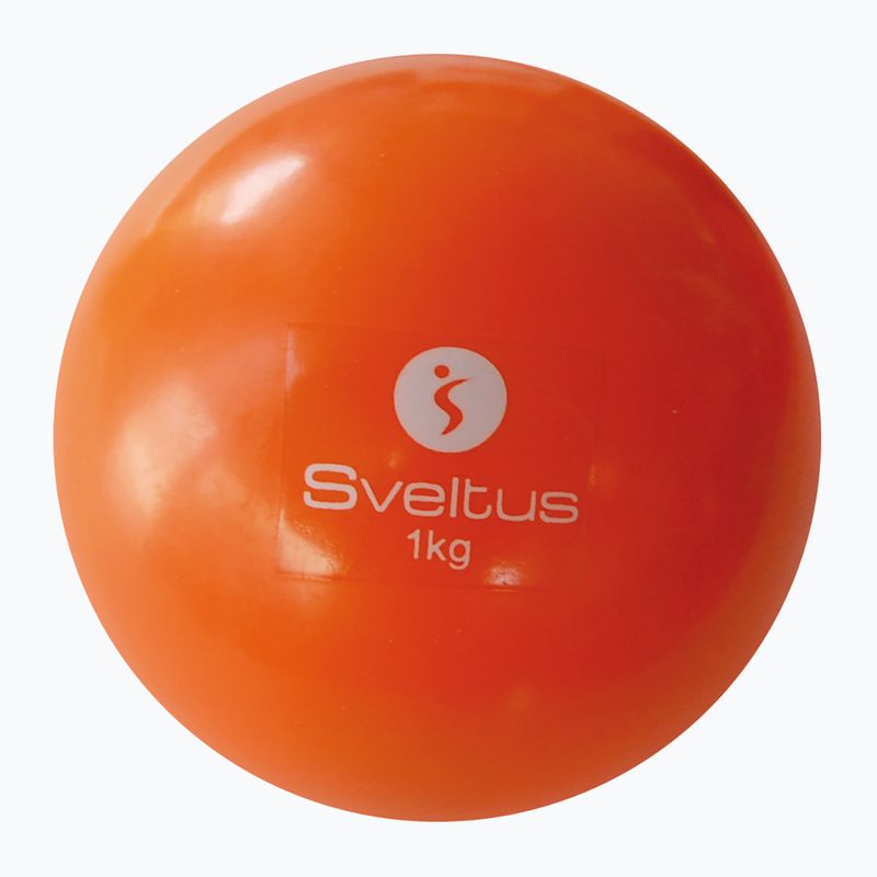 Sveltus Palla medica pesata da 1 kg arancione