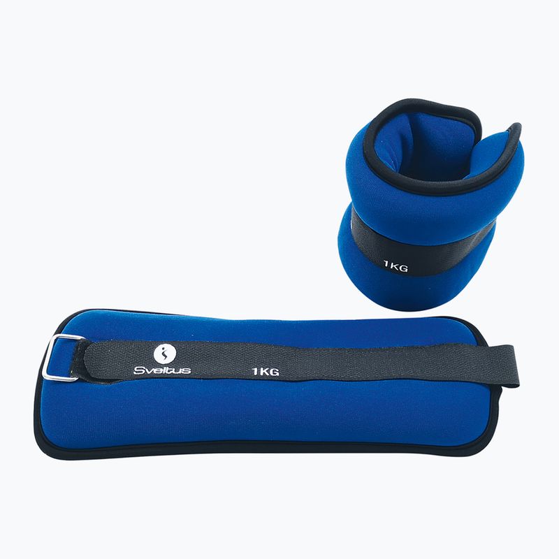 Sveltus Pesi per caviglie in neoprene da 2 x 1 kg nero 2