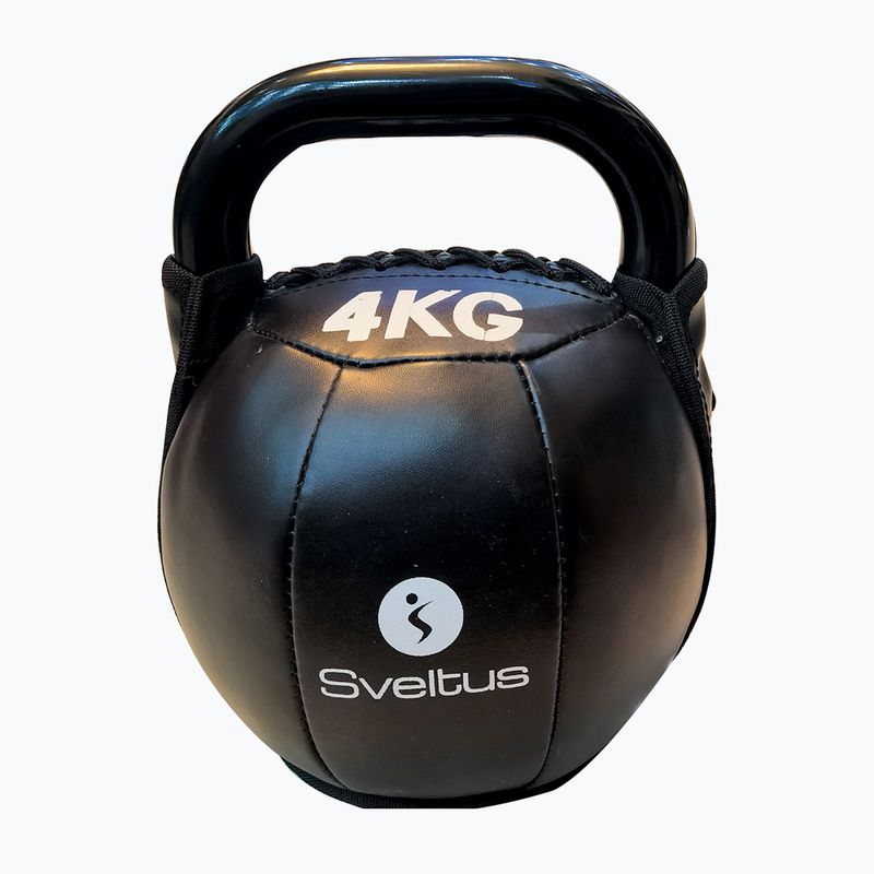 Kettlebell Sveltus Soft PU 4 kg nero