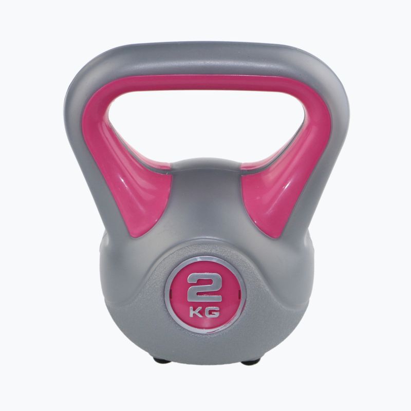 Kettlebell Sveltus Fit 2 kg grigio/rosa