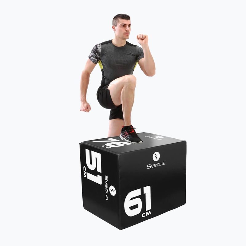 Sveltus Soft Plyobox 3in1 foam plyometric box nero 4600 3