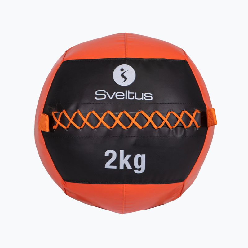 Sveltus Wall Ball 2 kg nero/rosso