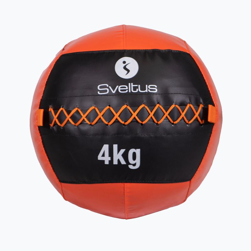 Sveltus Wall Ball 4 kg nero/rosso