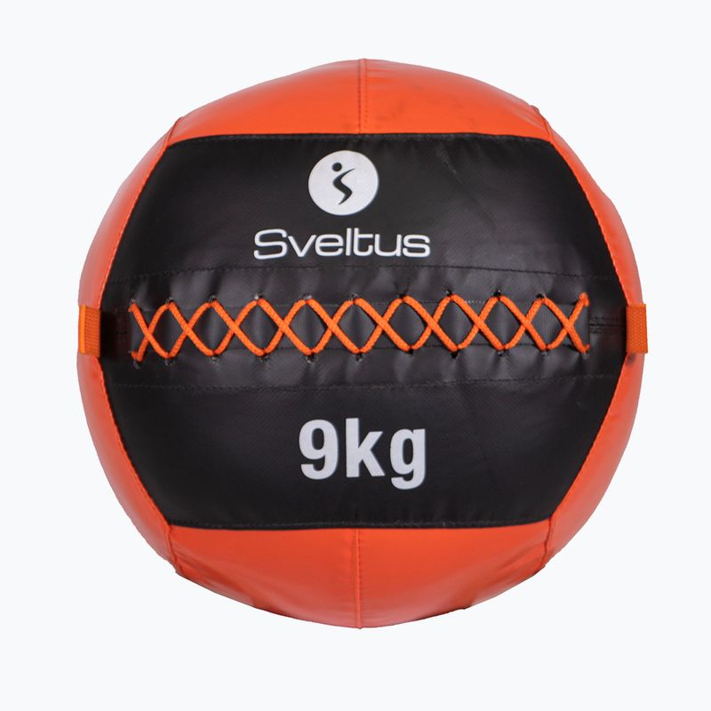 Sveltus Wall Ball 9 kg nero/rosso