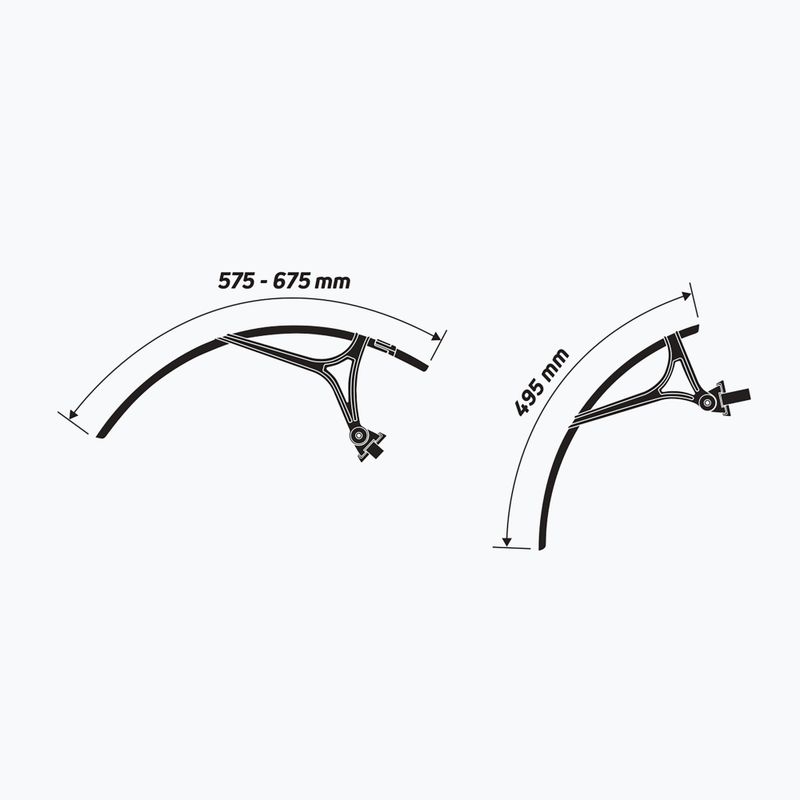 Set parafanghi bicicletta Zefal Shield G50 nero 9
