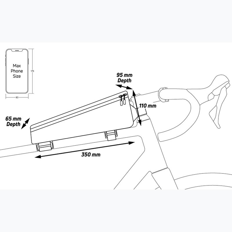 Zefal Console Pack T3 borsa nera per telaio di bicicletta 2
