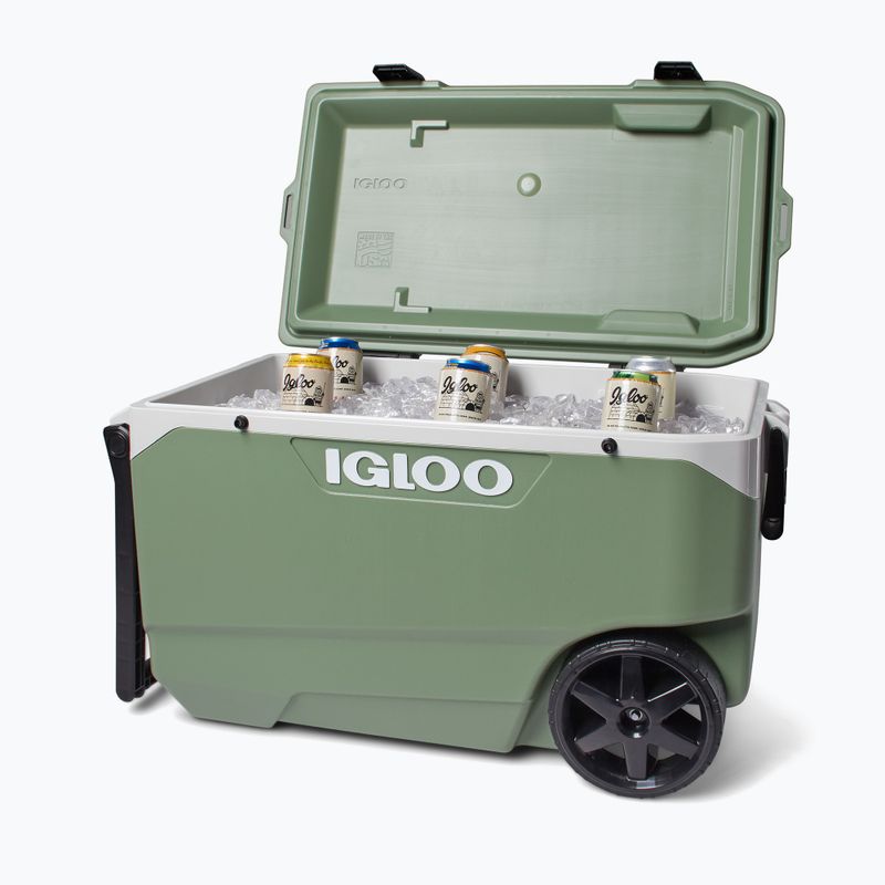 Igloo Ecocool Latitude 90 Qt Roller 85 l frigo vintage verde touring 8