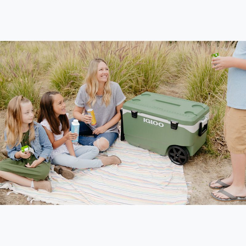 Igloo Ecocool Latitude 90 Qt Roller 85 l frigo vintage verde touring 10