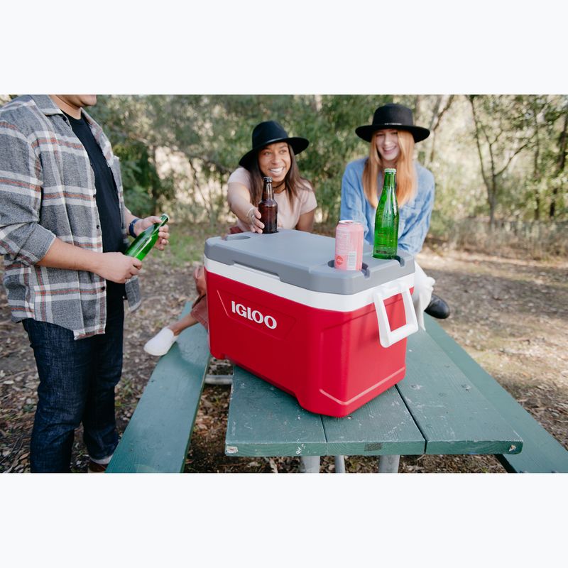 Igloo Latitude 52 frigorifero industriale da viaggio rosso/bianco/meteorite 10