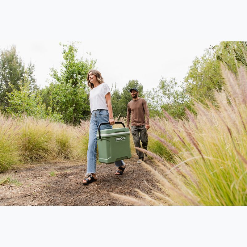 Frigorifero itinerante Igloo Ecocool Latitude 30 eco grigio/verde vintage/nero 10
