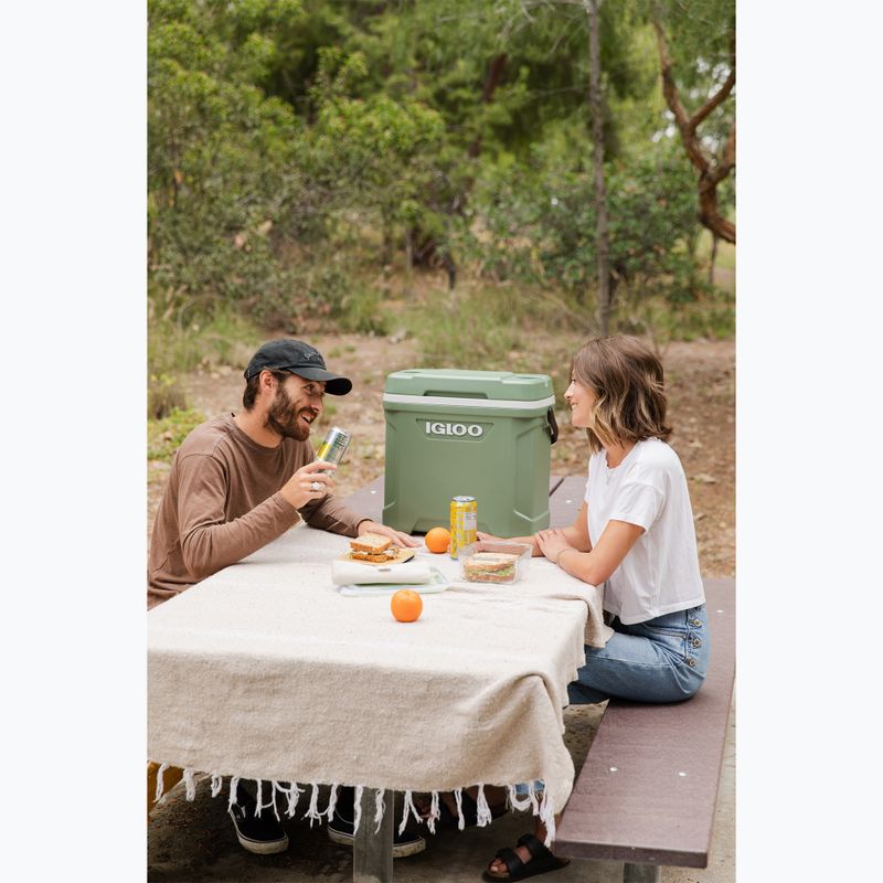 Frigorifero itinerante Igloo Ecocool Latitude 30 eco grigio/verde vintage/nero 11