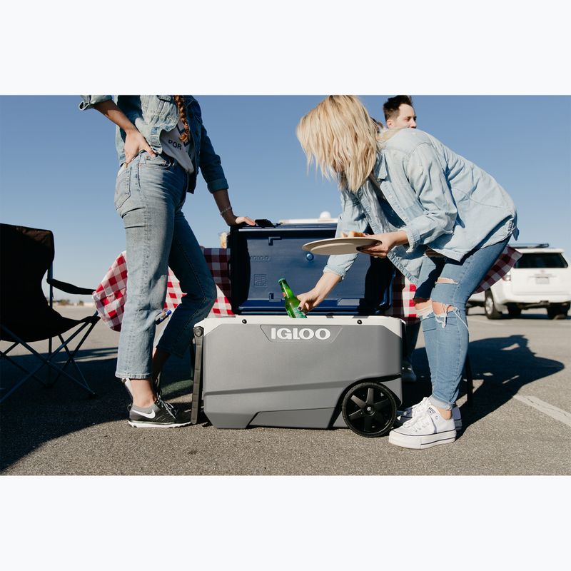 Igloo Maxcold Latitude 90 Qt Roller 85 l frigorifero da viaggio in carbonite/mare Egeo 12