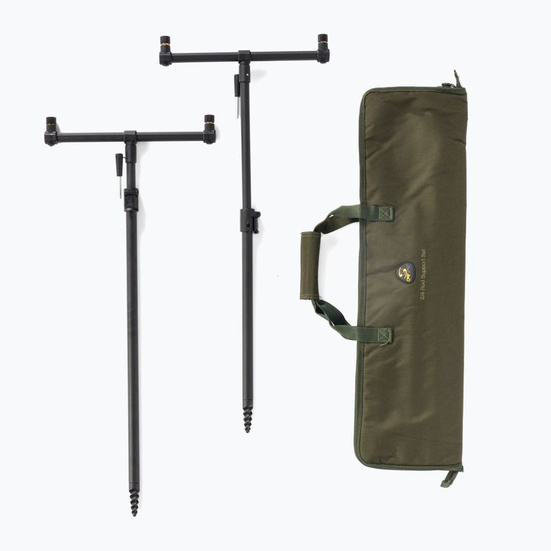 Carp Spirit 2/4 Rod Support Set nero ACS370004