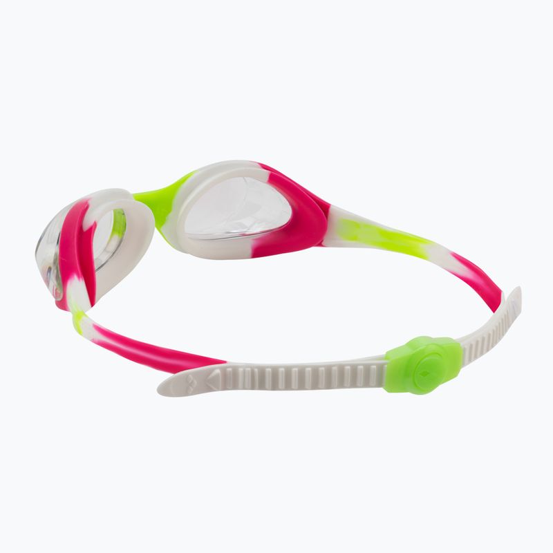 Occhialini da nuoto per bambini arena Spider lime fucsia/bianco trasparente 4