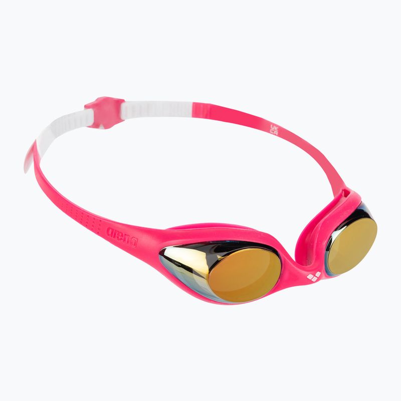 Occhialini da nuoto da bambino Arena Spider JR Mirror white/pink/fuchsia