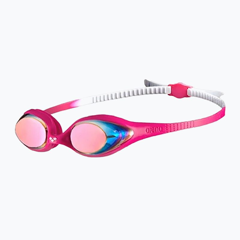 Occhialini da nuoto da bambino Arena Spider JR Mirror white/pink/fuchsia 6