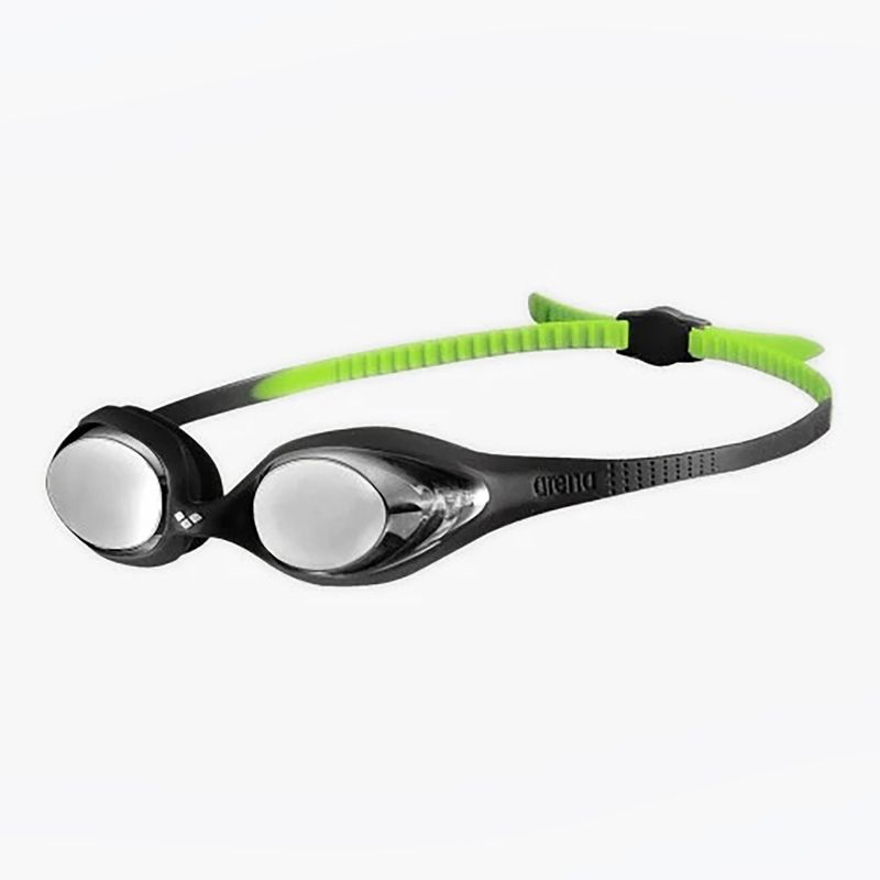 Occhialini da nuoto per bambini arena Spider JR Mirror nero/argento/verde 5