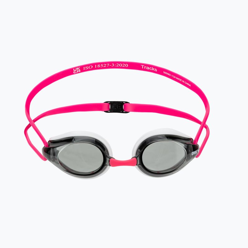 Occhialini da nuoto arena Tracks white/smoke/fuchsia 2