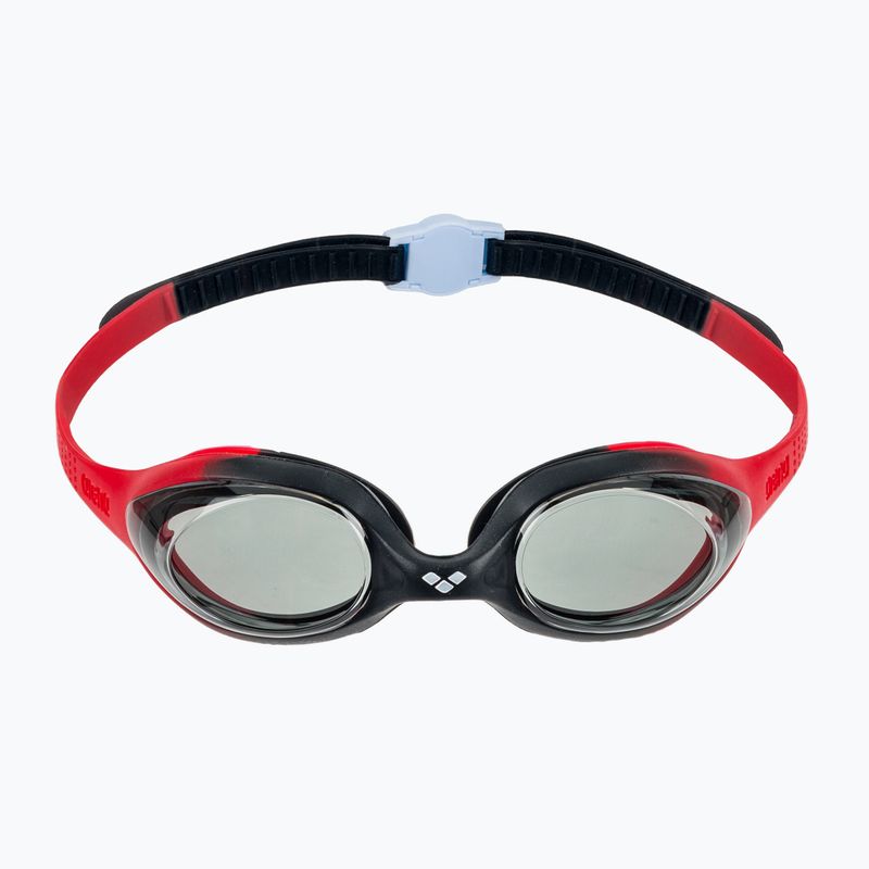 Occhialini da nuoto per bambini arena Spider rosso/fumo/nero 2