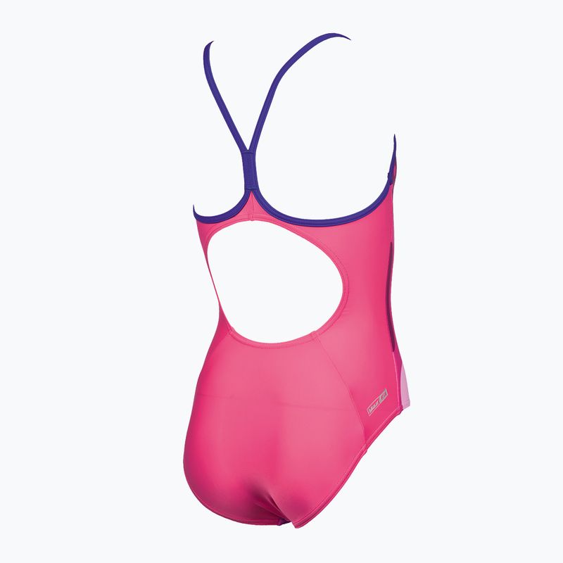 Arena Nifty One Piece L rosa fresia/blu danubio costume intero per bambini 6