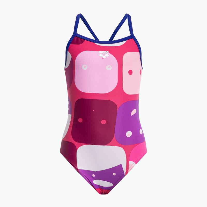 Arena Nifty One Piece L rosa fresia/blu danubio costume intero per bambini