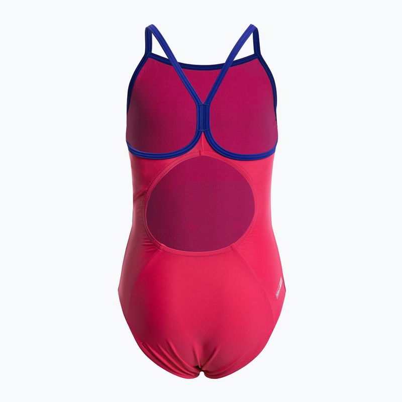 Arena Nifty One Piece L rosa fresia/blu danubio costume intero per bambini 2