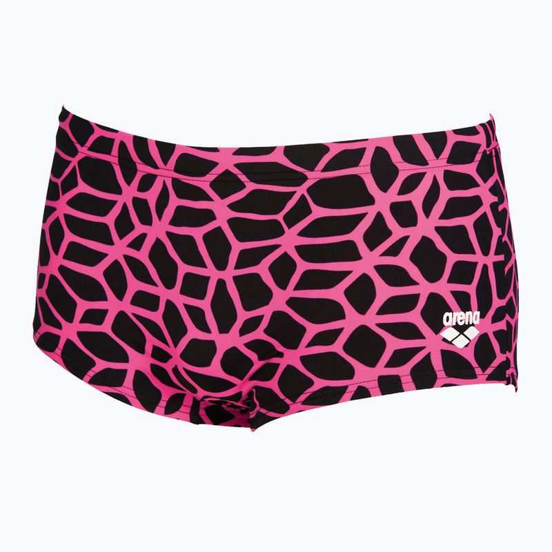 Boxer da bagno arena Carbonics a vita bassa nero/rosa da uomo 4