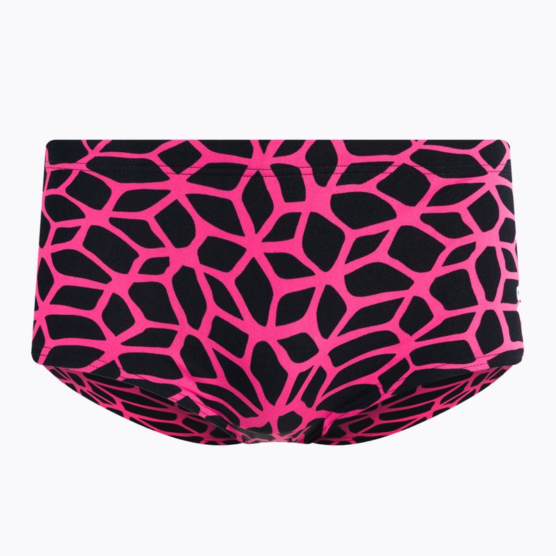 Boxer da bagno arena Carbonics a vita bassa nero/rosa da uomo