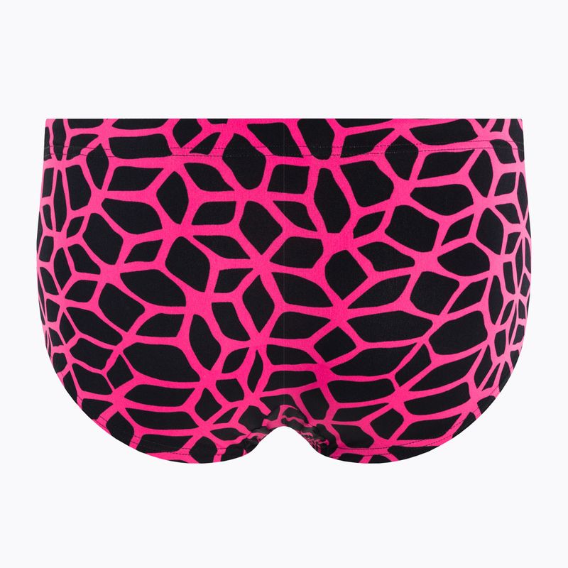 Boxer da bagno arena Carbonics a vita bassa nero/rosa da uomo 2