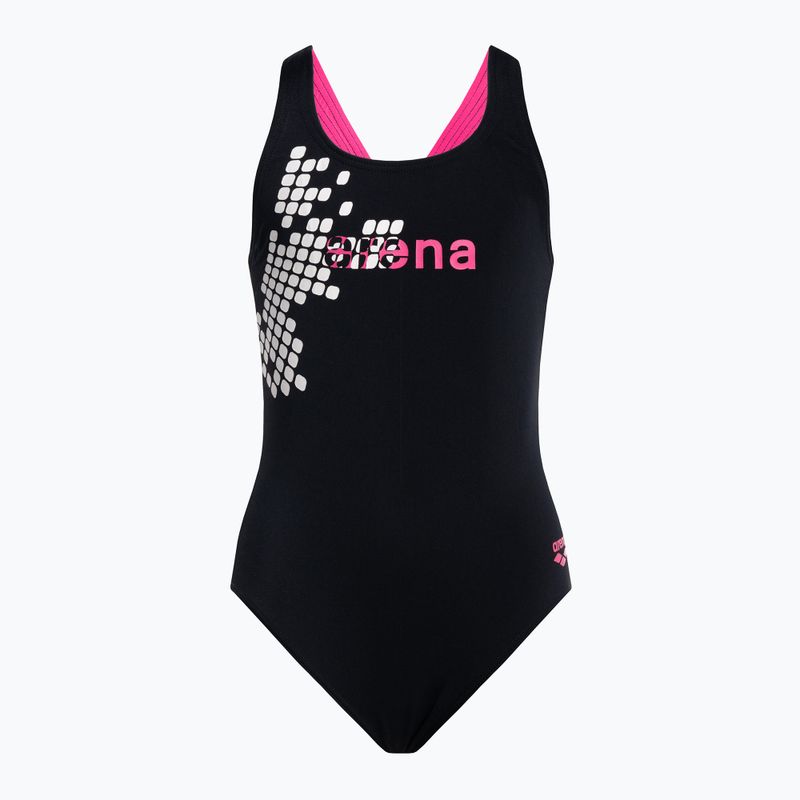 Arena Cell One Piece L nero/rosa rosa costume intero per bambini