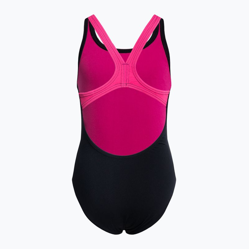 Arena Cell One Piece L nero/rosa rosa costume intero per bambini 2