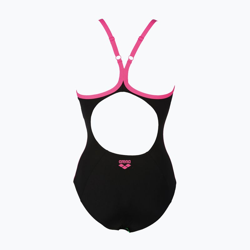 Costume da bagno intero da donna arena Reticulum One Piece nero/rosa di frassino 6