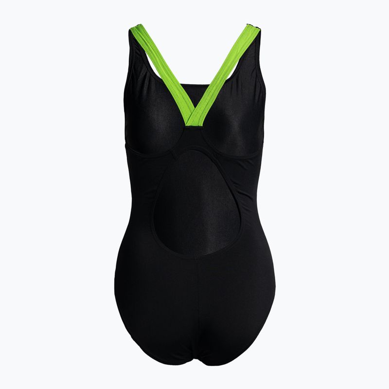 Costume da bagno intero donna arena Shadow One Piece nero/foglie 2