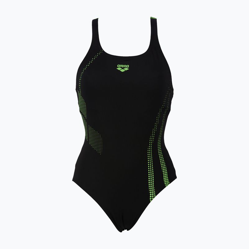 Costume da bagno intero donna arena Shadow One Piece nero/foglie 4