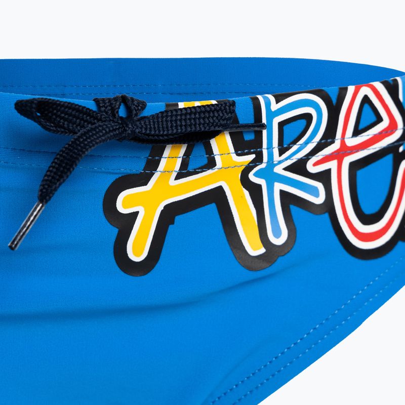 Slip da bagno per bambini arena Sparkle Brief pix blu/giallo 4
