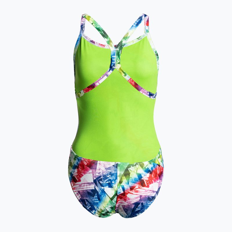 Costume da bagno intero donna arena Glitch One Piece L multicolore/foglie 2