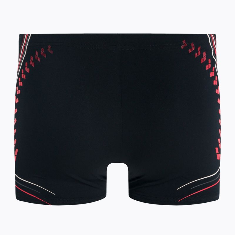 Boxer da bagno da uomo arena One Serigraphy nero/rosso fluo 2