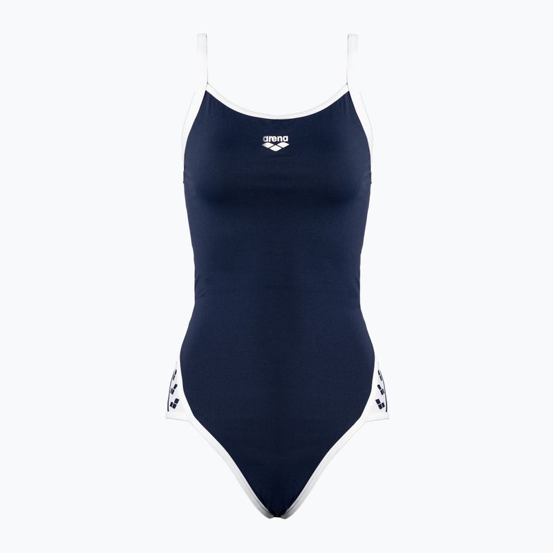 Costume da bagno donna arena Team Stripe Super Fly Back One Piece navy/bianco