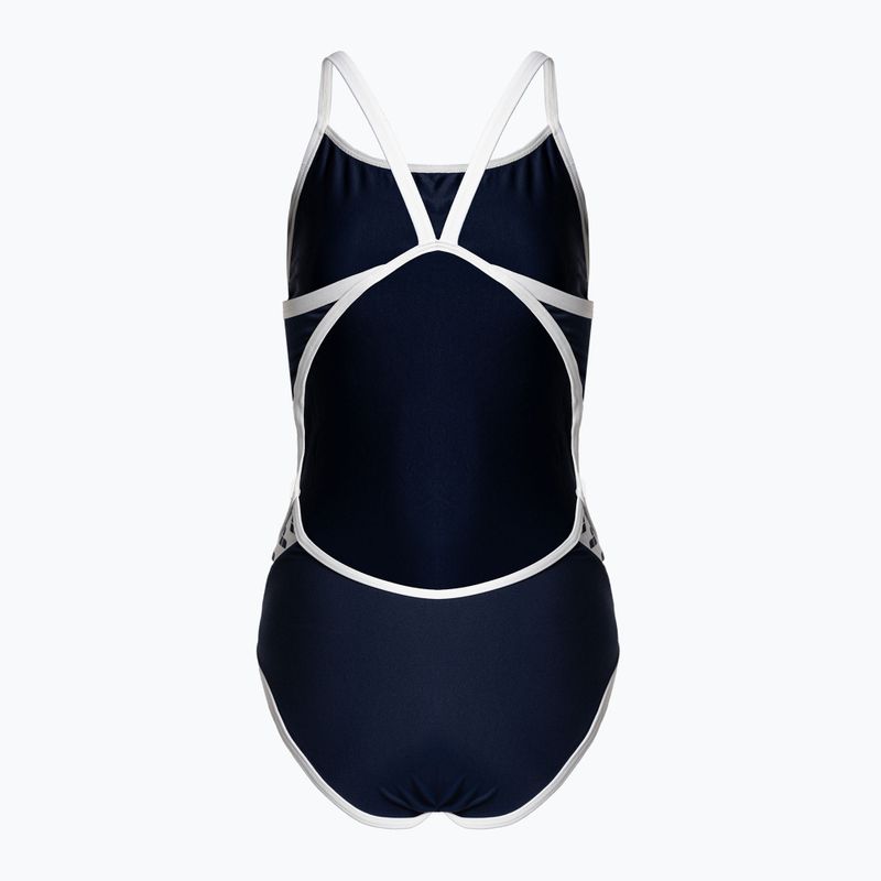 Costume da bagno donna arena Team Stripe Super Fly Back One Piece navy/bianco 2