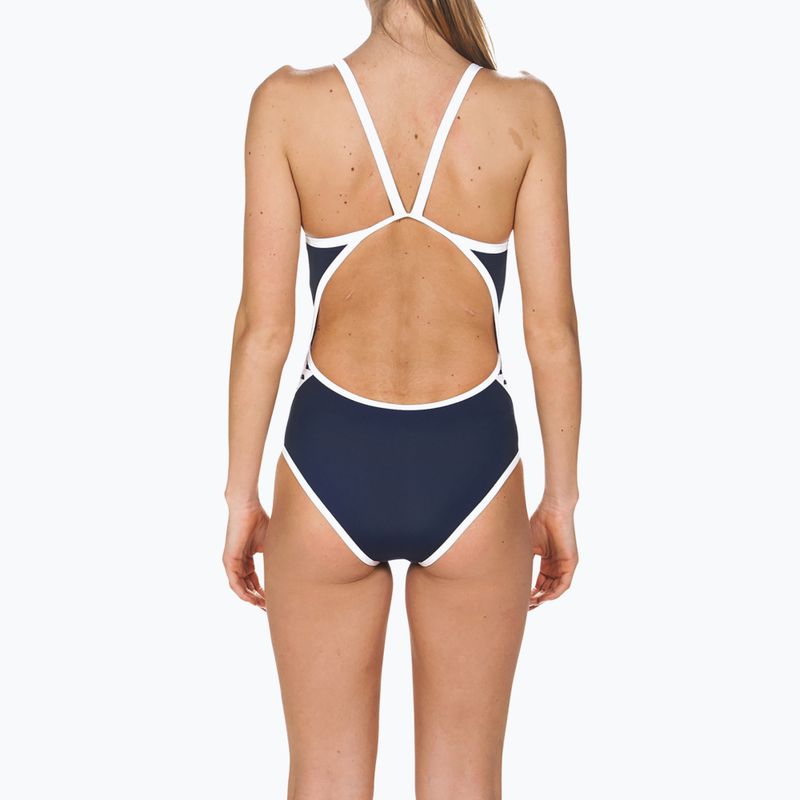 Costume da bagno donna arena Team Stripe Super Fly Back One Piece navy/bianco 6