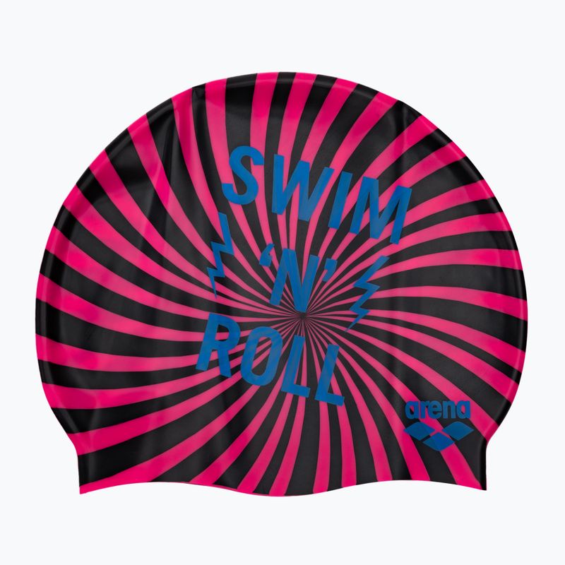 Cuffia da nuoto per bambini arena Print swim&roll nero