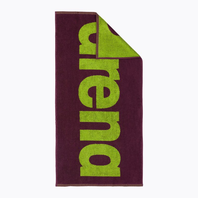 Arena Gym Asciugamano morbido rosso vino/verde lucido