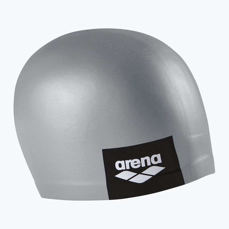 Arena Logo Cuffia da nuoto grigia sagomata 2