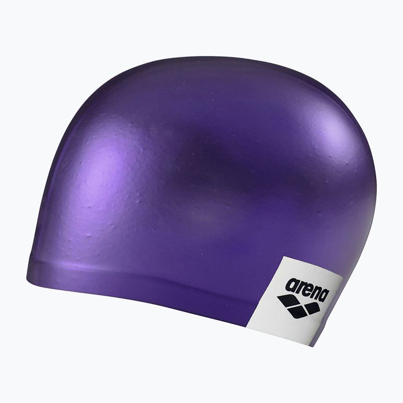 Arena Logo Cuffia da nuoto viola stampata 4